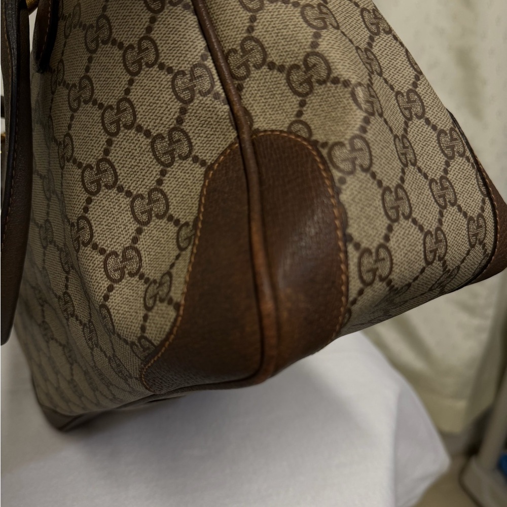 Authentic Vintage Gucci Brown Monogram Handbag - Picture 6 of 16